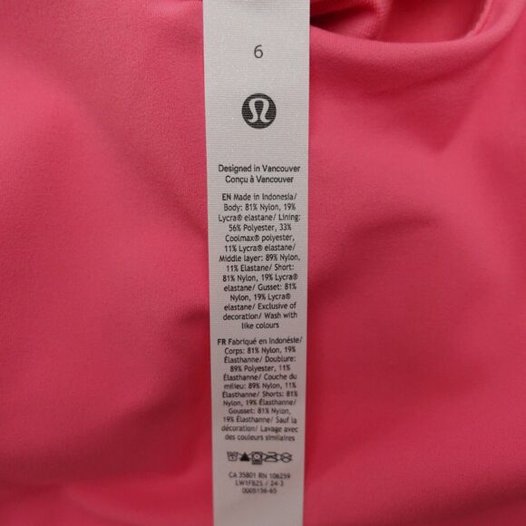 New Lululemon Size 6 Align Short Sleeve Dress SAKP Sakura Pink 3" Liner Nulu - Picture 7 of 9